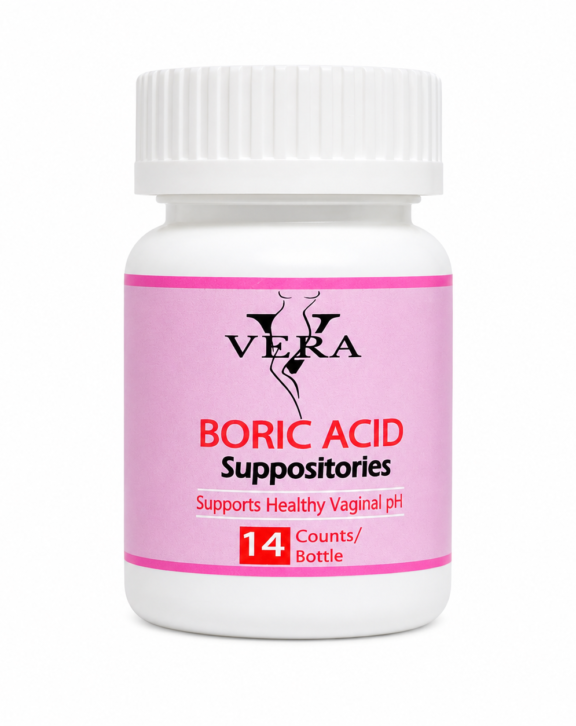 Gentle boric acid suppositories (14 count) designed to support vaginal pH balance and restore freshness.
